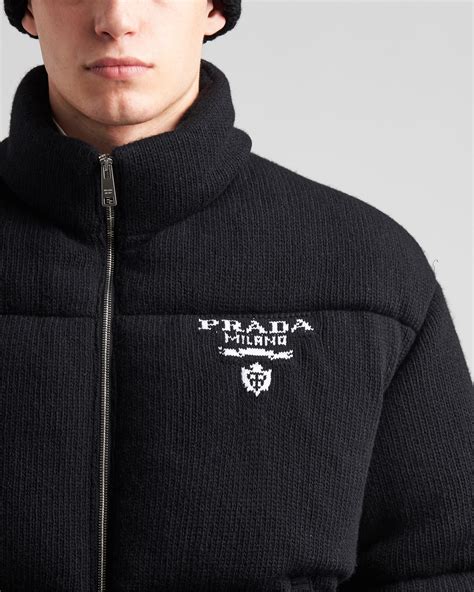 prada quilted jacket men's|prada cropped cashmere down jacket.